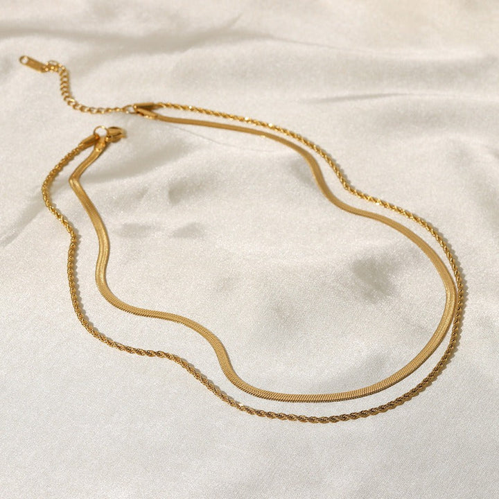 Valantomode | Gold Plated Layered Necklace for Women – Ladies Jewelry