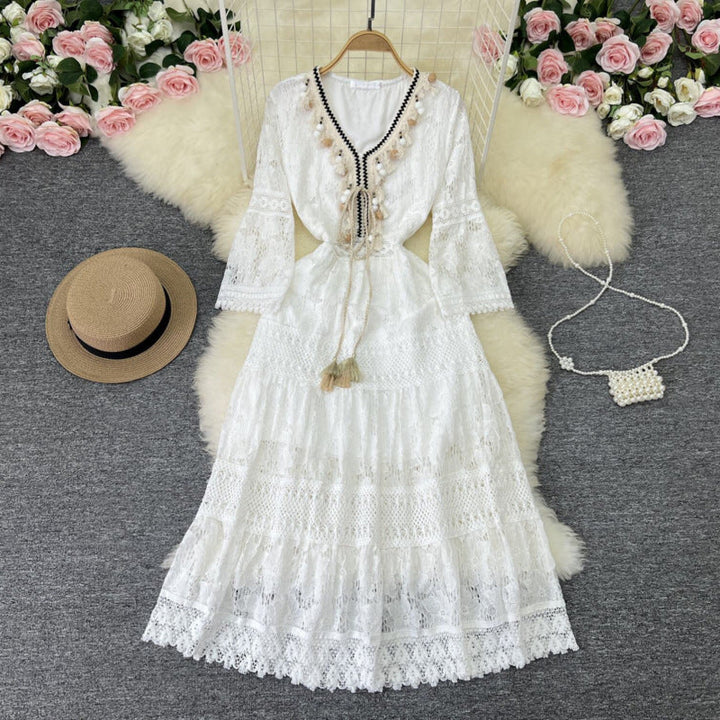 Valantomode | Dress with Boho Lace Design