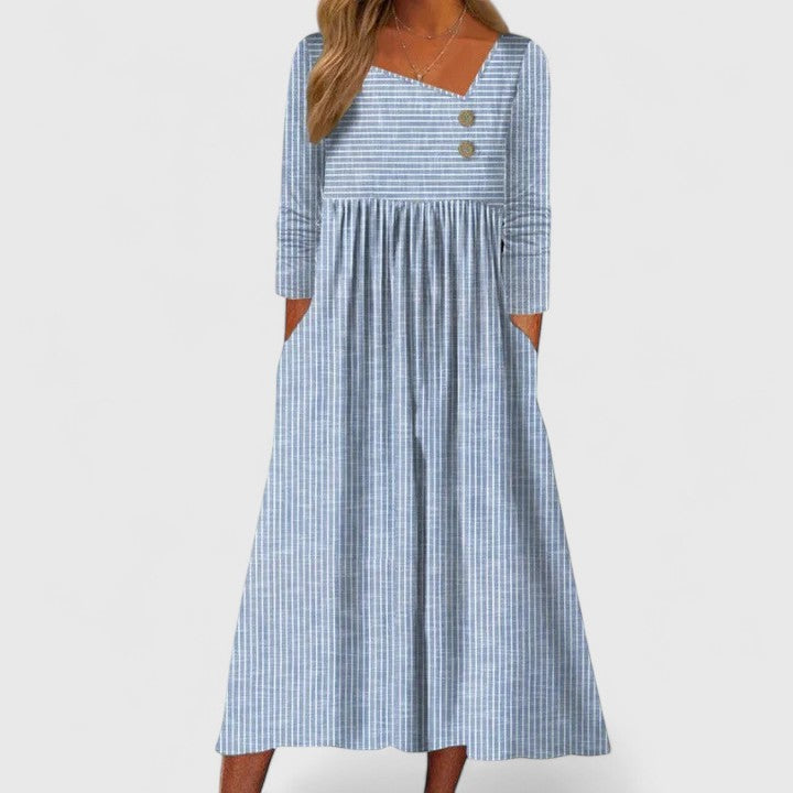 Valantomode | Chic Midi Dress Perfect for Formal Events and Gatherings
