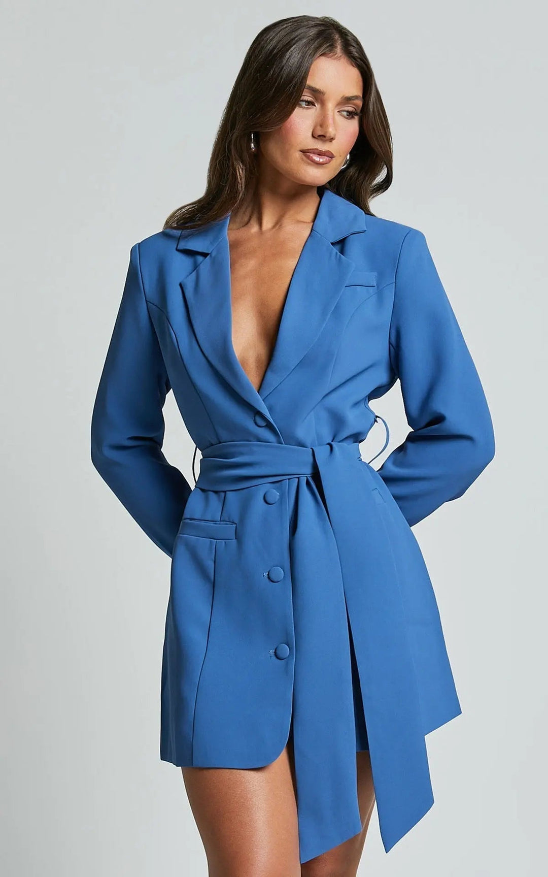 Valantomode | Chic Blazer Dress with Belt for Stylish Women's Fashion