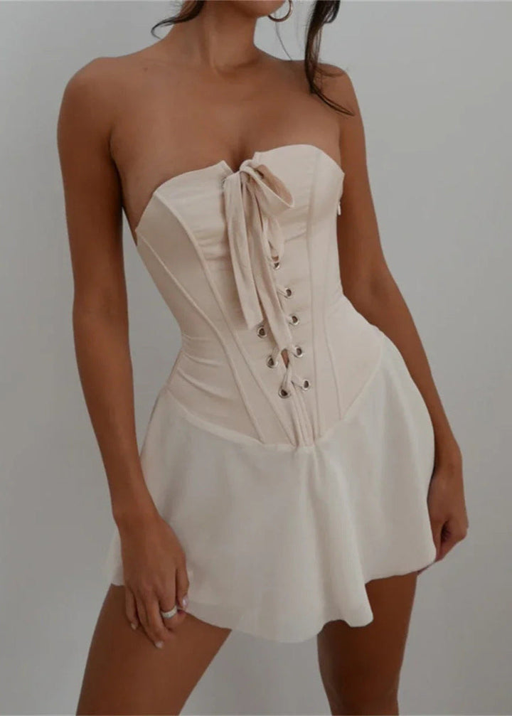 Valantomode | Elegant Sleeveless Corset Mini Dress for Stylish Women