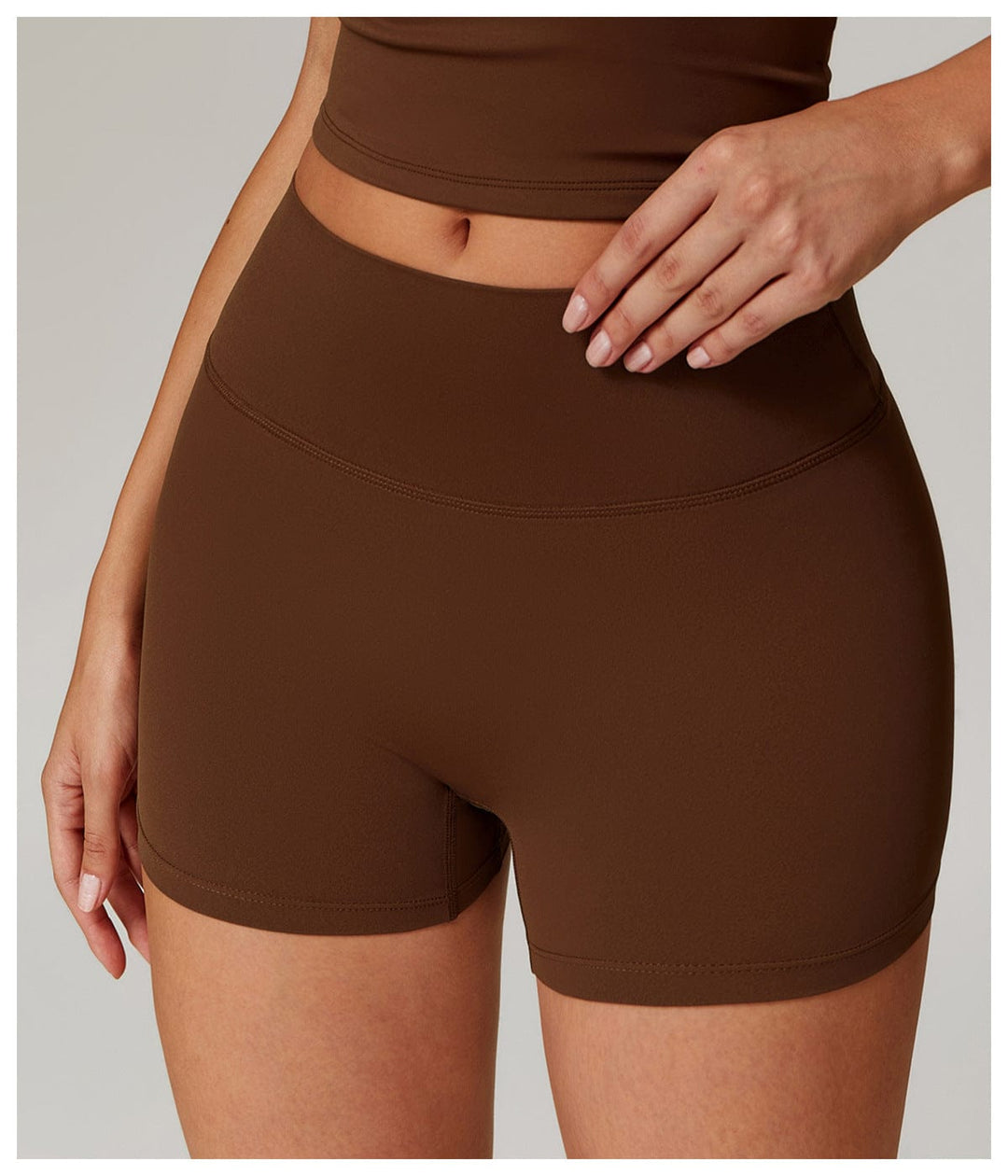 Valantomode | High-Waisted Seamless Fitness Shorts for Women - Booty-Lifting, Squat-Proof Workout Shorts