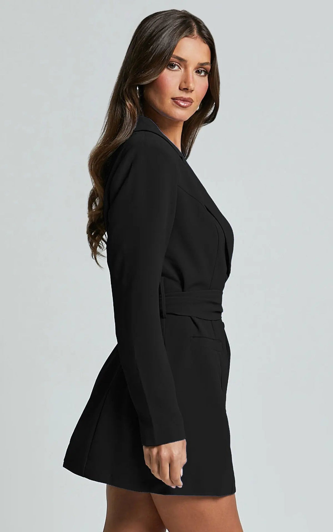Valantomode | Chic Blazer Dress with Belt for Stylish Women's Fashion
