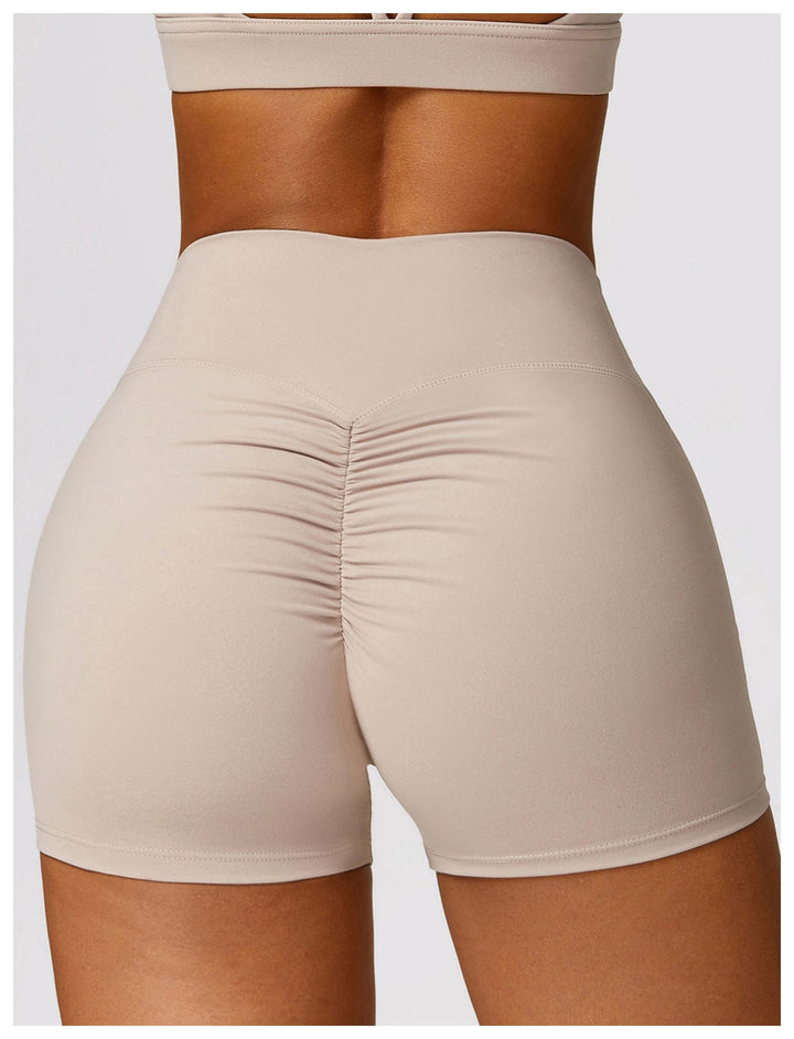 Valantomode | Women's High Waist Hip-Lifting Activewear Shorts for Gym and Sports
