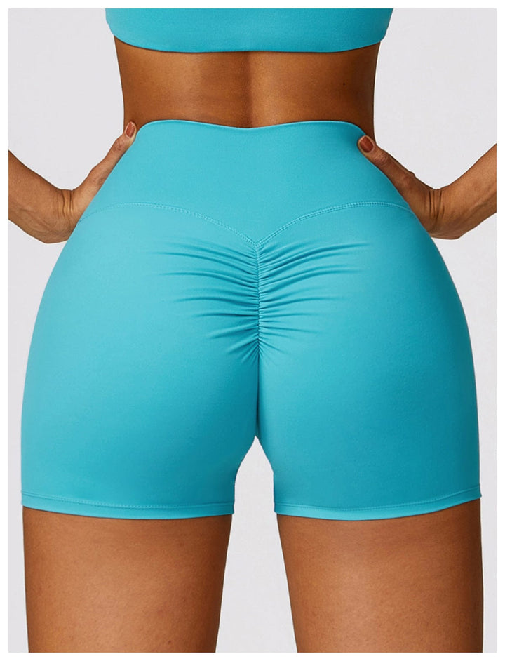 Valantomode | Women's High Waist Hip-Lifting Activewear Shorts for Gym and Sports