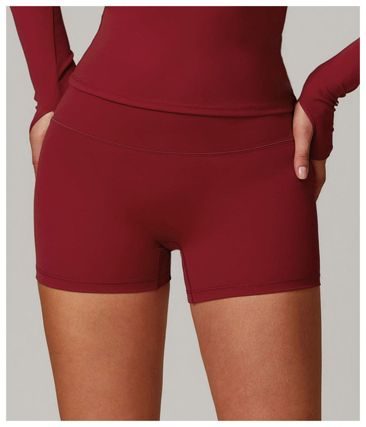 Valantomode | High-Waisted Seamless Fitness Shorts for Women - Booty-Lifting, Squat-Proof Workout Shorts