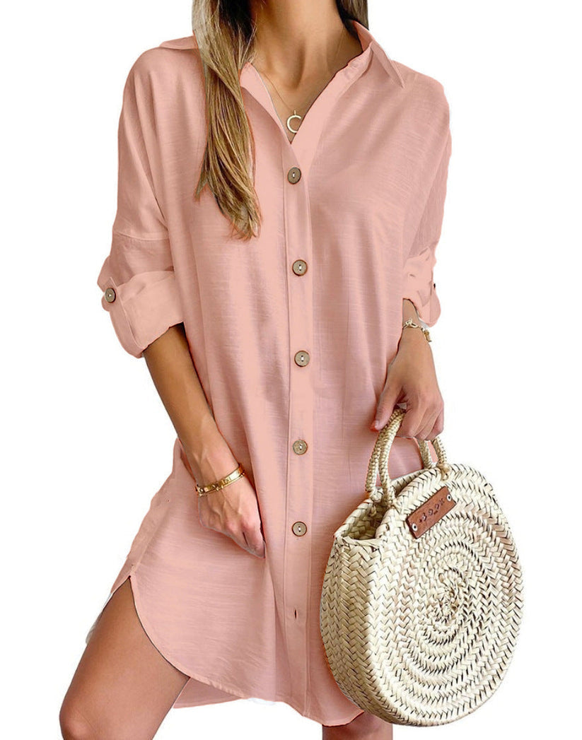 Valantomode | Dress Shirt with Button-Up Design