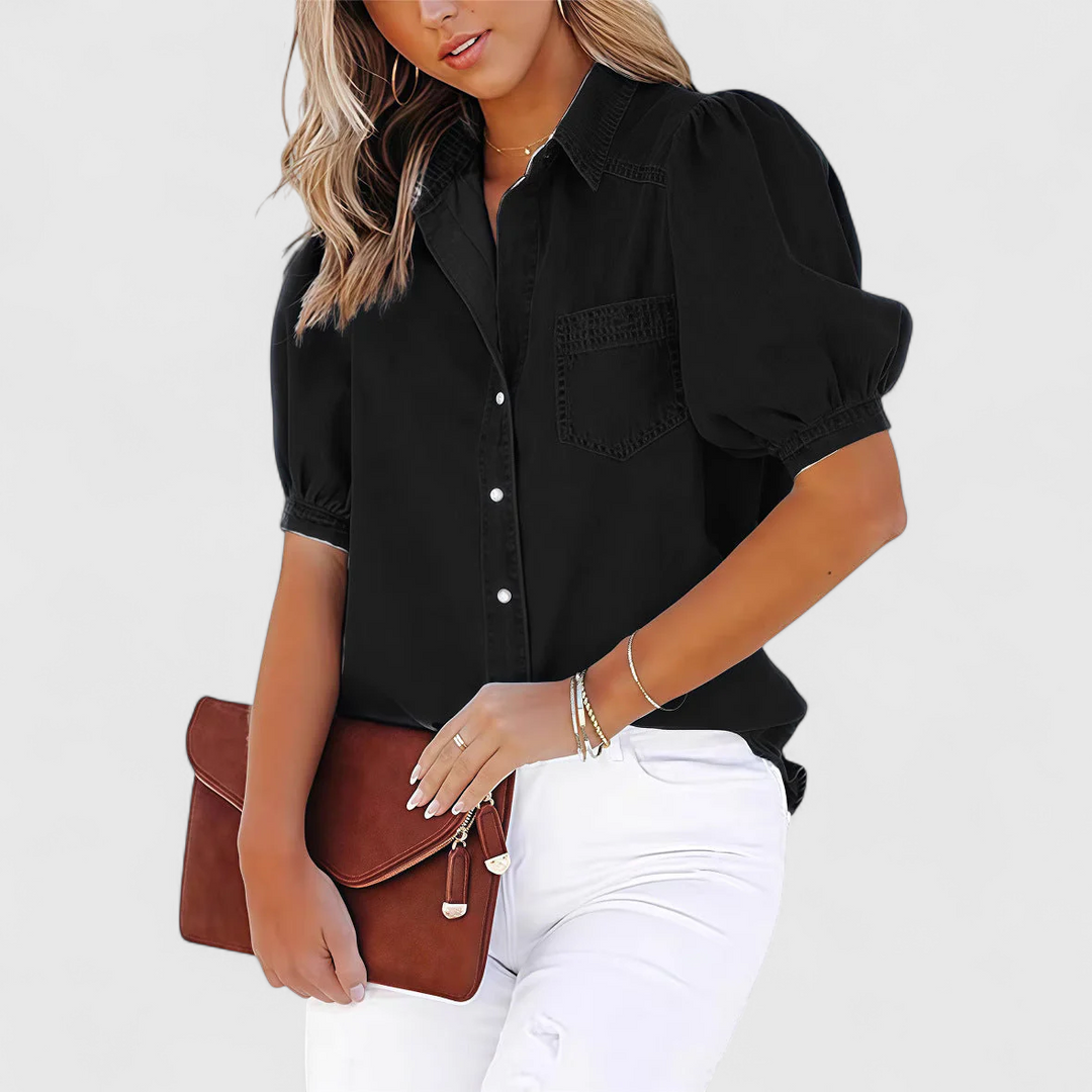 Valantomode | Blouse with Puff Sleeves