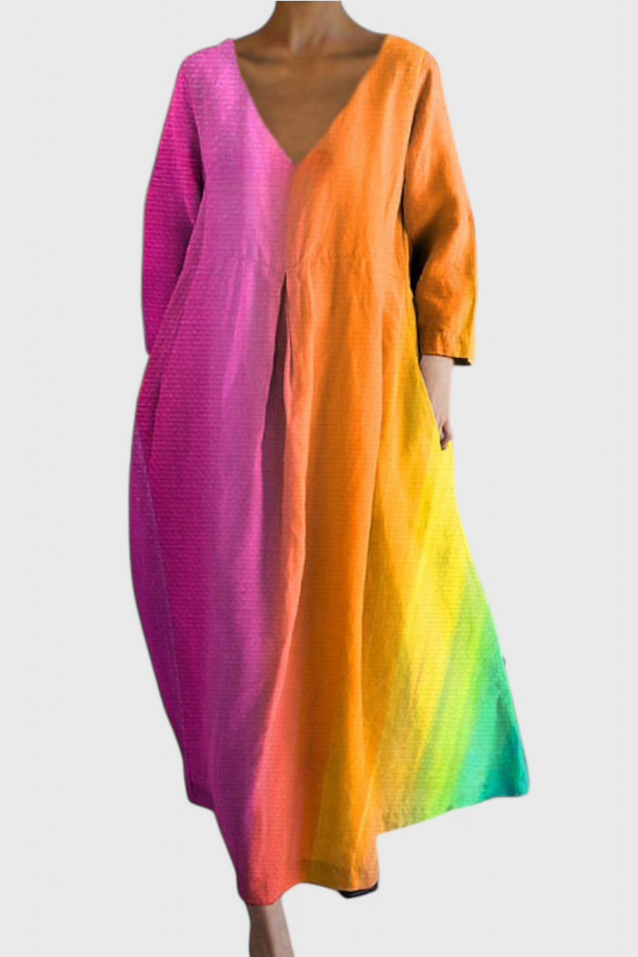 Valantomode | Soft V-Neck Dress for Effortless Everyday Style