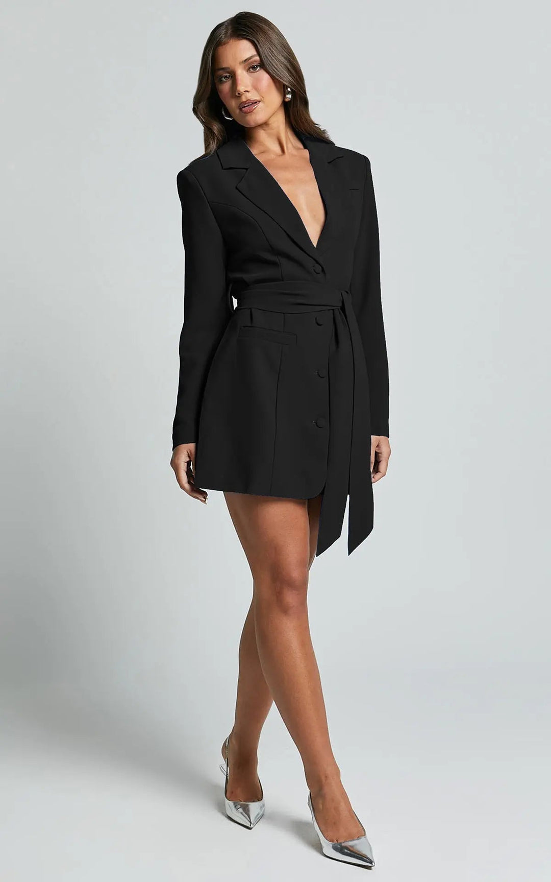 Valantomode | Chic Blazer Dress with Belt for Stylish Women's Fashion