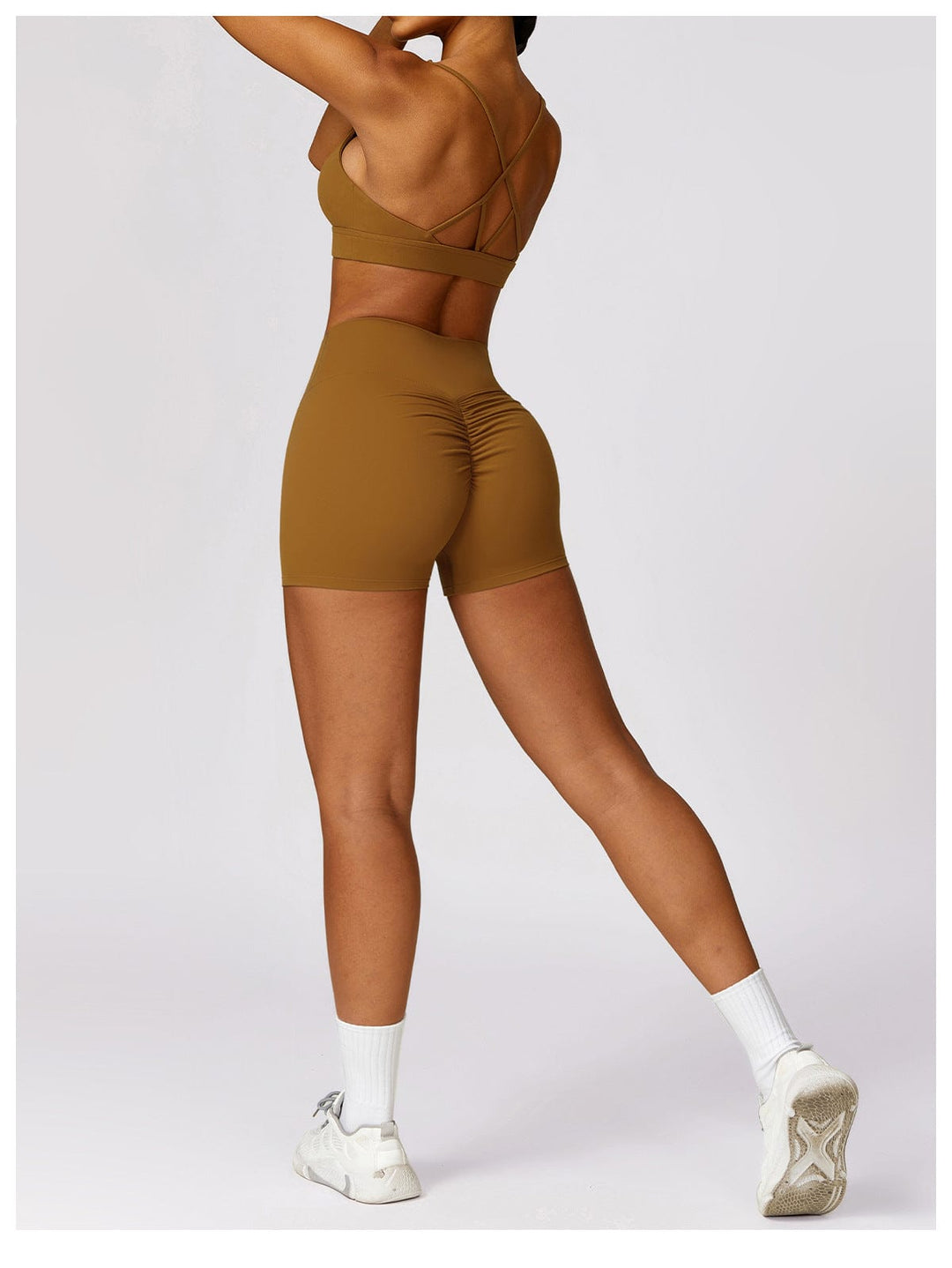 Valantomode | Women's High Waist Hip-Lifting Activewear Shorts for Gym and Sports