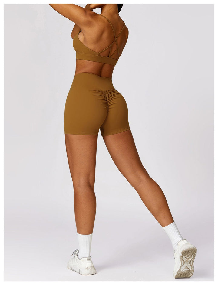 Valantomode | Women's High Waist Hip-Lifting Activewear Shorts for Gym and Sports