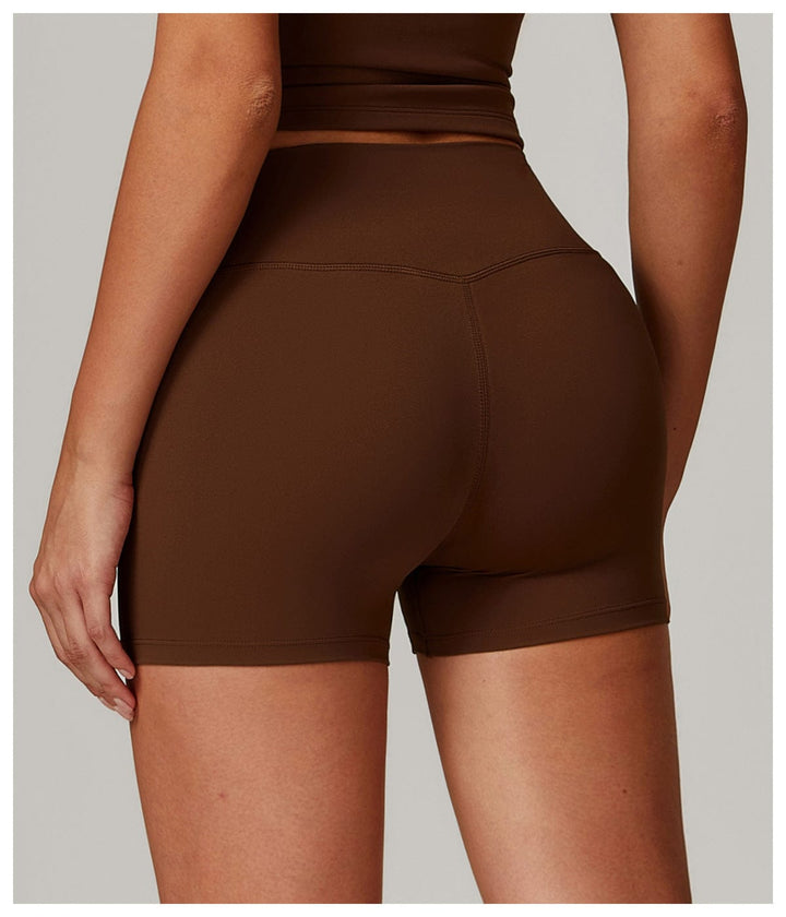 Valantomode | High-Waisted Seamless Fitness Shorts for Women - Booty-Lifting, Squat-Proof Workout Shorts
