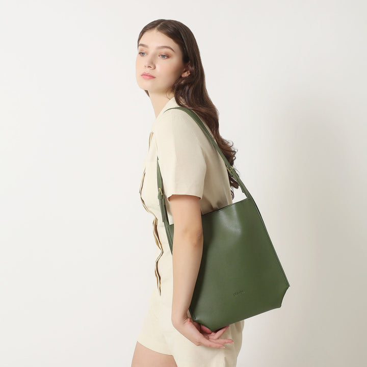 Valantomode | The ‘Aurelius’ Veridian Sovereign Monolith – Women's Premium Vegan Leather Executive Tote