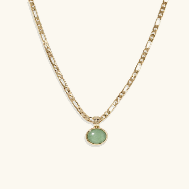 Valantomode | Plated Olive Lush Necklace with Botanical Branch Architecture and Organic Stone Assets