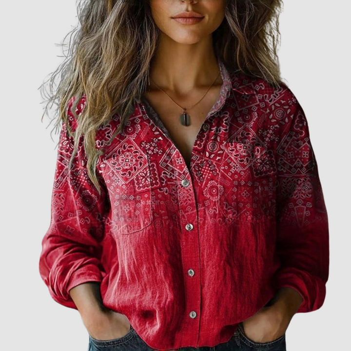 Valantomode | Blouse Vintage Print
