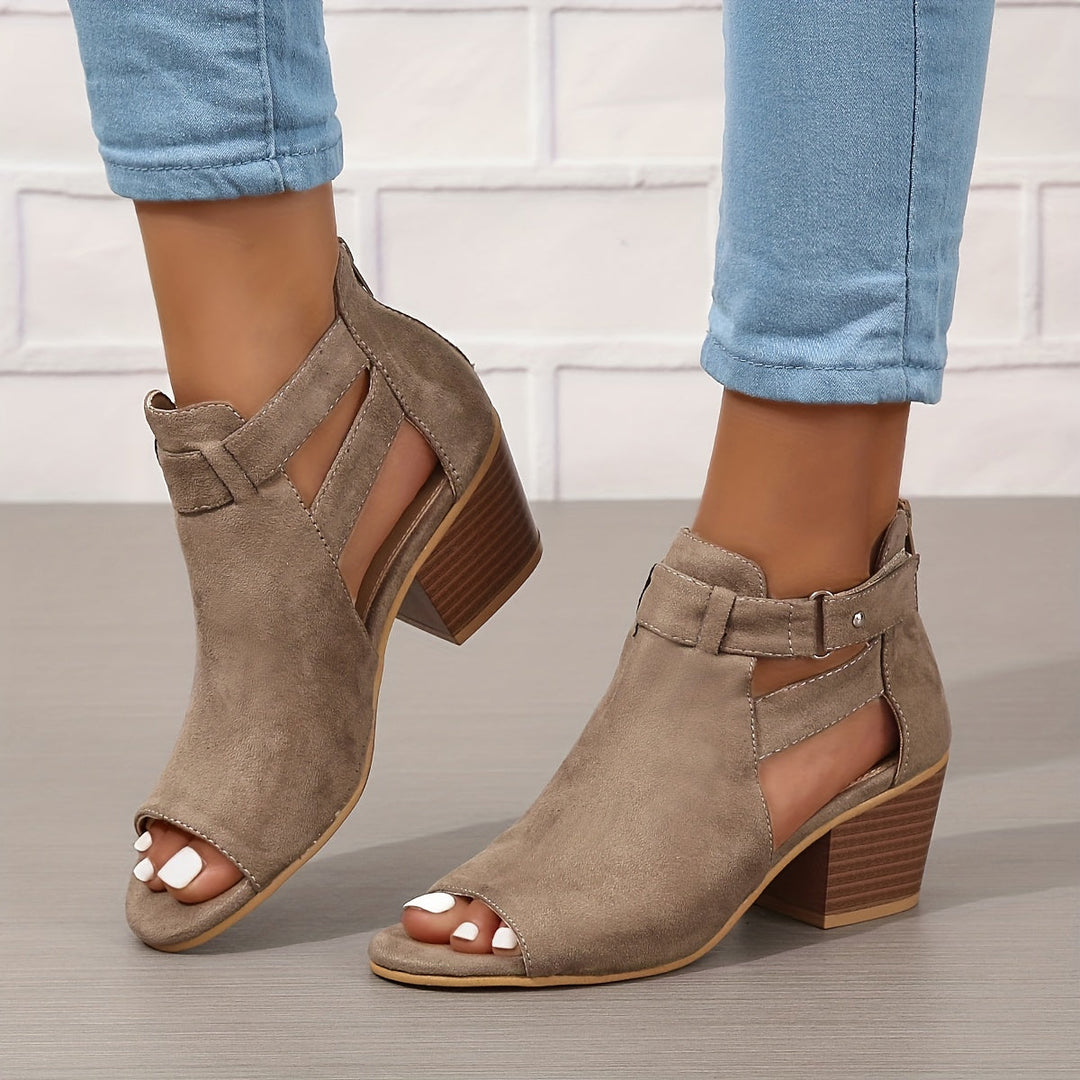 Valantomode | Women's Block Heel Sandals – Open Toe, Chic & Comfortable