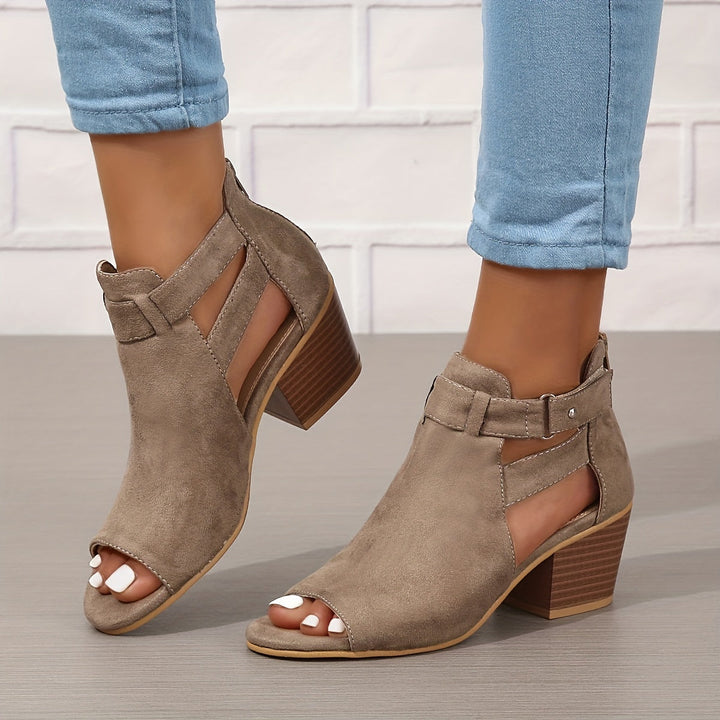 Valantomode | Women's Block Heel Sandals – Open Toe, Chic & Comfortable