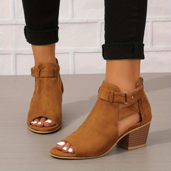 Valantomode | Women's Block Heel Sandals – Open Toe, Chic & Comfortable