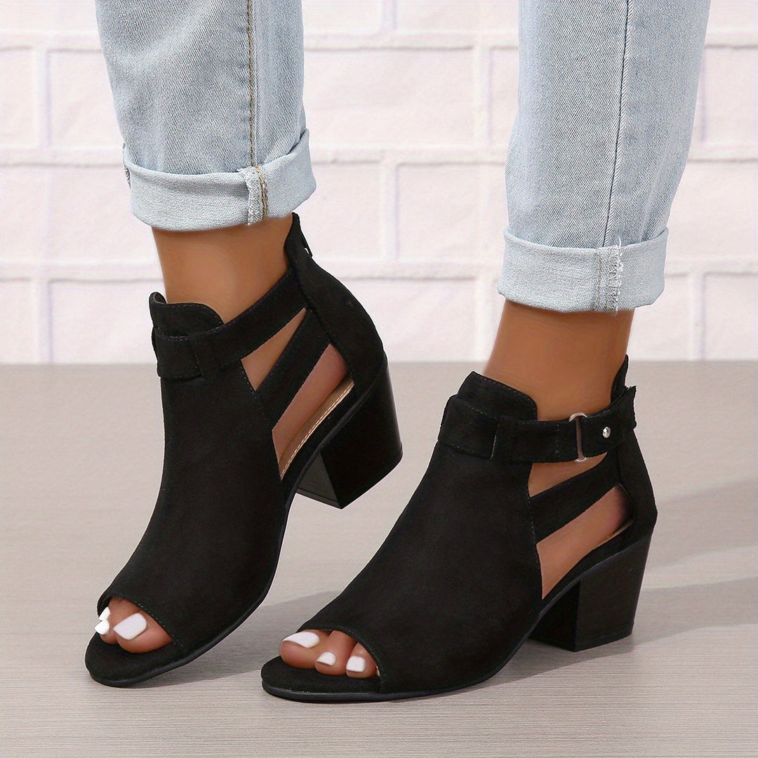 Valantomode | Women's Block Heel Sandals – Open Toe, Chic & Comfortable