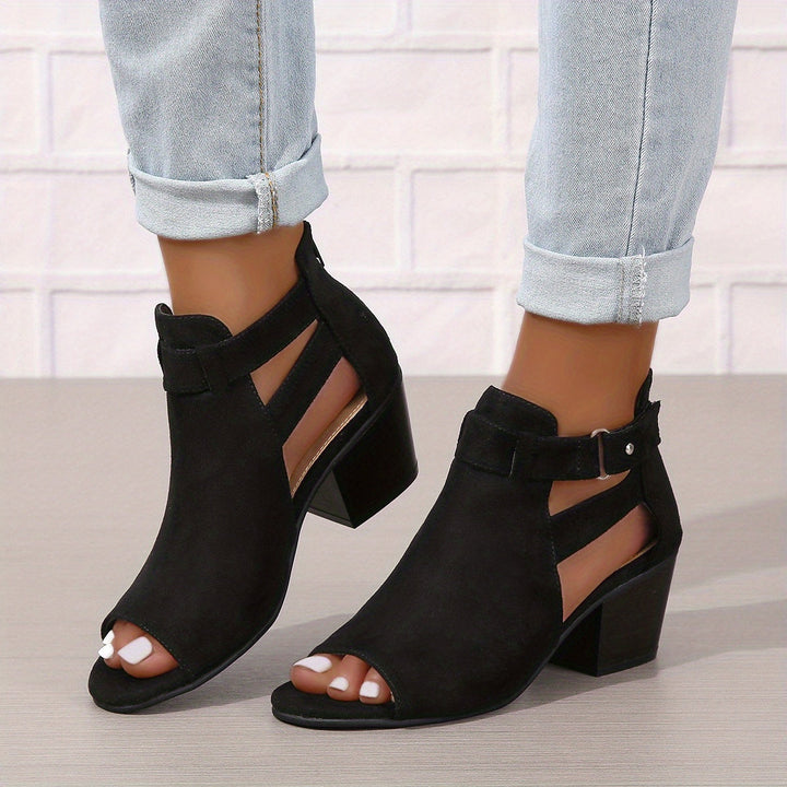 Valantomode | Women's Block Heel Sandals – Open Toe, Chic & Comfortable