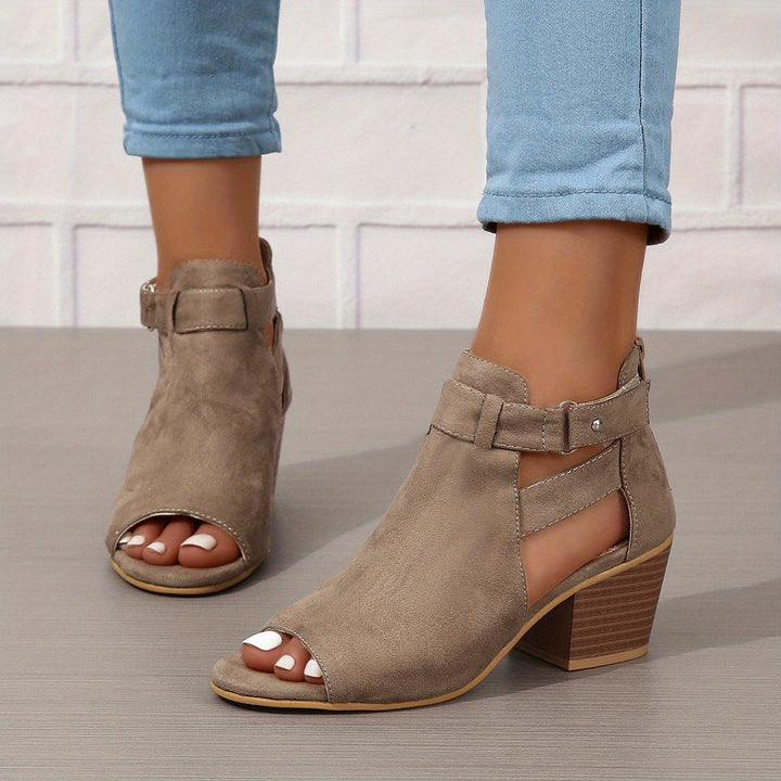 Valantomode | Women's Block Heel Sandals – Open Toe, Chic & Comfortable