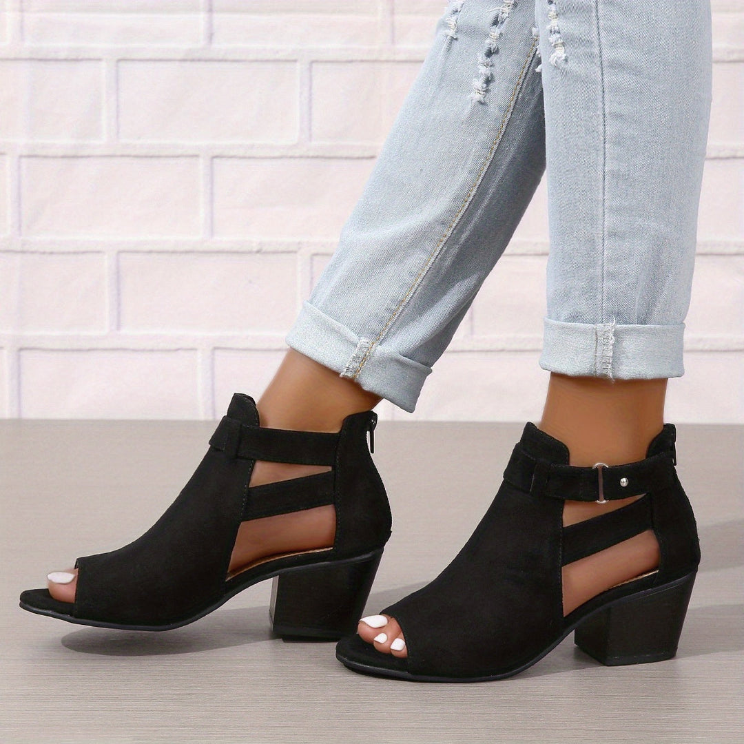 Valantomode | Women's Block Heel Sandals – Open Toe, Chic & Comfortable