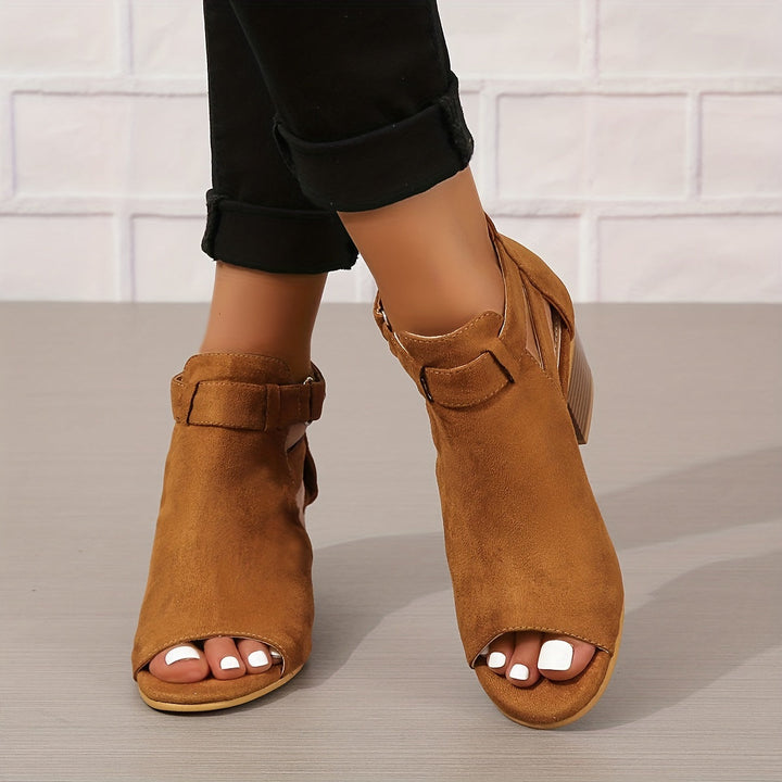 Valantomode | Women's Block Heel Sandals – Open Toe, Chic & Comfortable