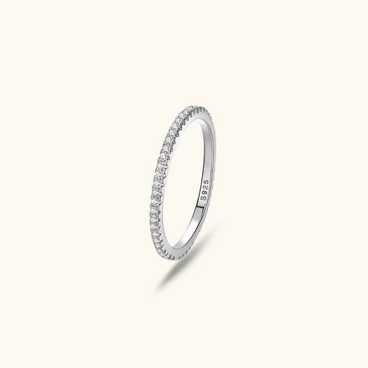 Valantomode | Gold Plated Slim CZ Ring for Women