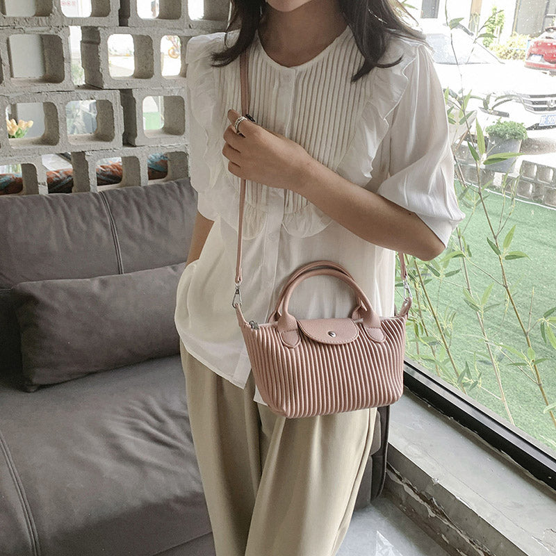 Valantomode | The Pleated Garrison – Women's Premium Architectural Top-Handle Tote