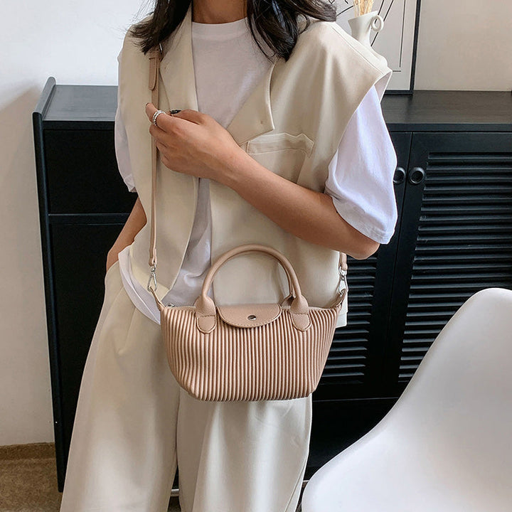 Valantomode | The Pleated Garrison – Women's Premium Architectural Top-Handle Tote