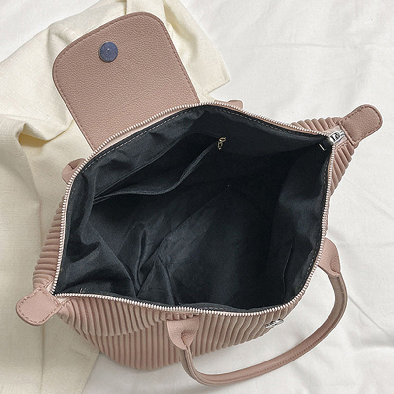 Valantomode | The Pleated Garrison – Women's Premium Architectural Top-Handle Tote