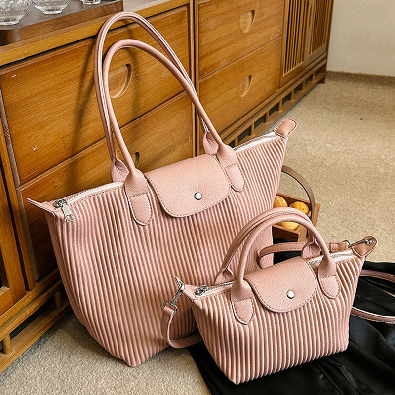 Valantomode | The Pleated Garrison – Women's Premium Architectural Top-Handle Tote