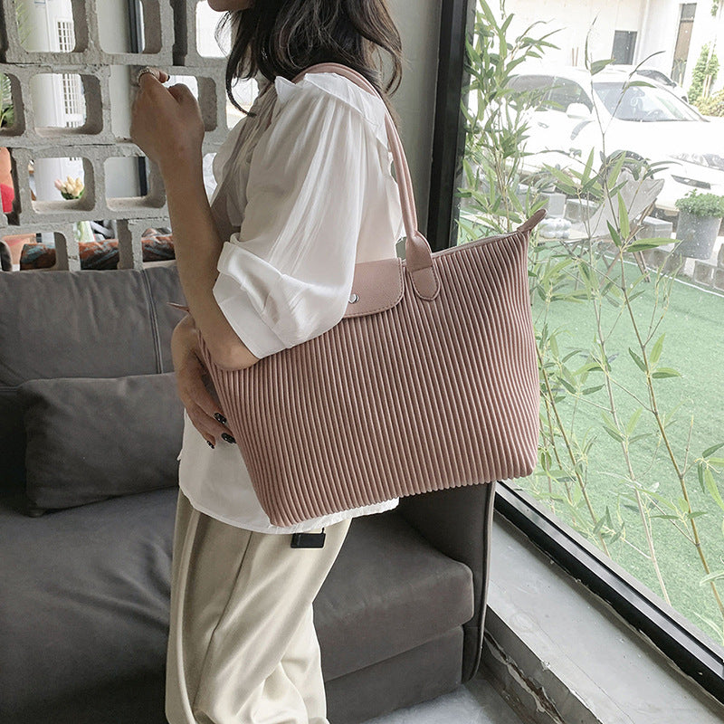 Valantomode | The Pleated Garrison – Women's Premium Architectural Top-Handle Tote