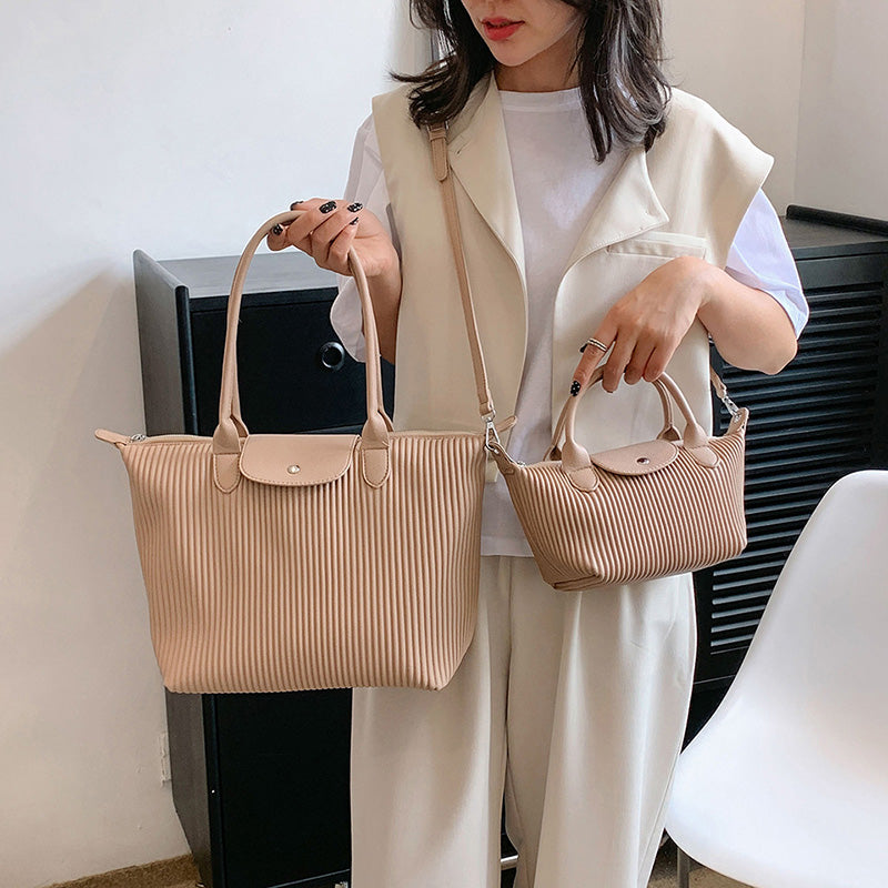 Valantomode | The Pleated Garrison – Women's Premium Architectural Top-Handle Tote