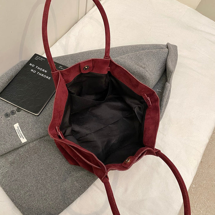 Valantomode | Velvet Horizon Garrison – 46cm Premium Vegan Suede Oversized Business Tote