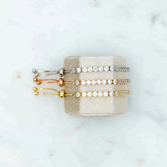 Valantomode | Gold Plated Ruby Tennis Bracelet for Women