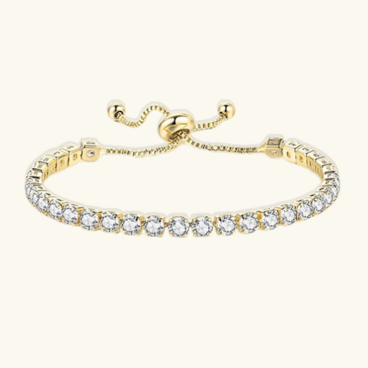 Valantomode | Gold Plated Ruby Tennis Bracelet for Women