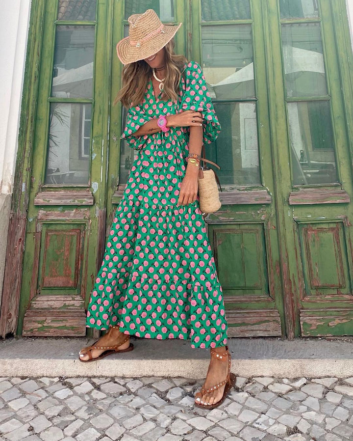 Valantomode | Chic Geometric Maxi Skirt for Stylish Women