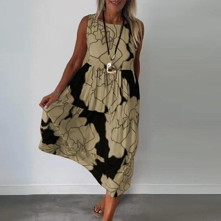 Valantomode | Maxi Dress - Sleeveless Design