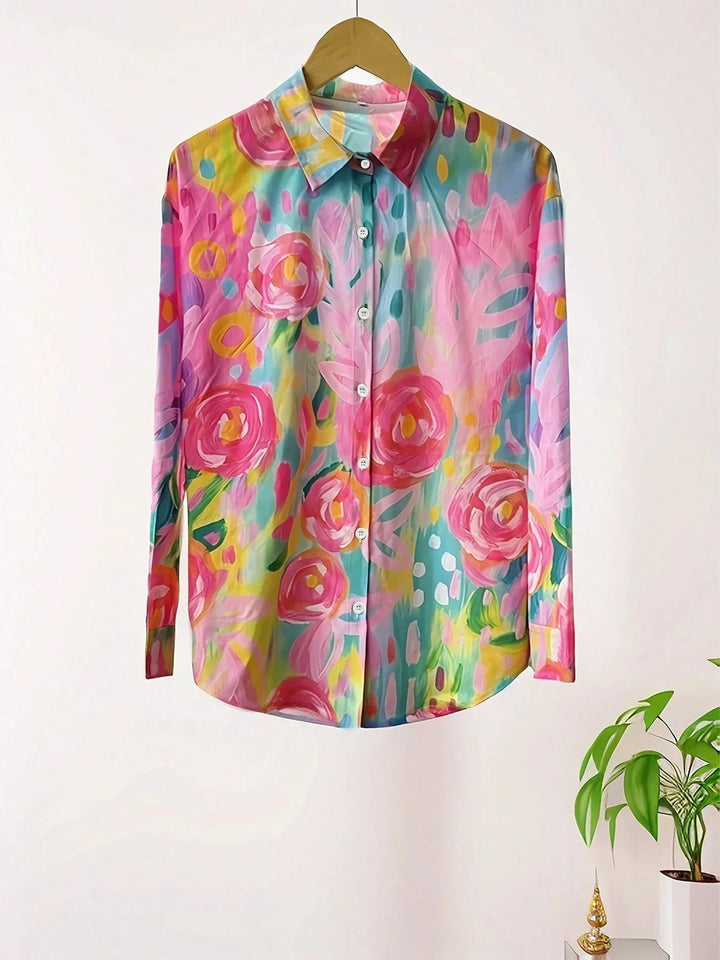 Valantomode | Blouse with Vibrant Pattern