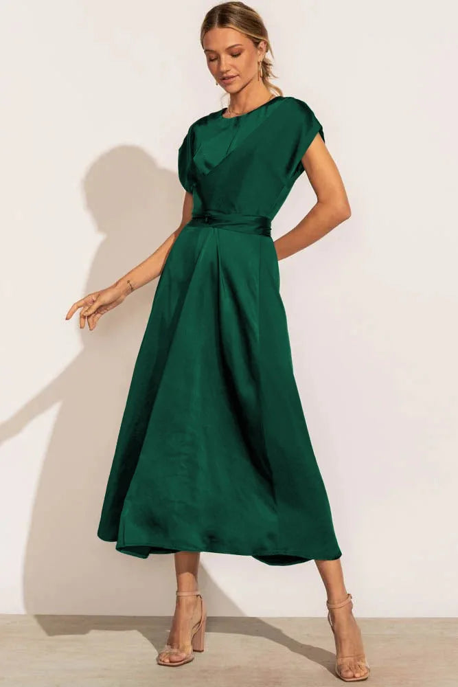Valantomode | Chic Satin Dress for Women's Night Out and Special Events