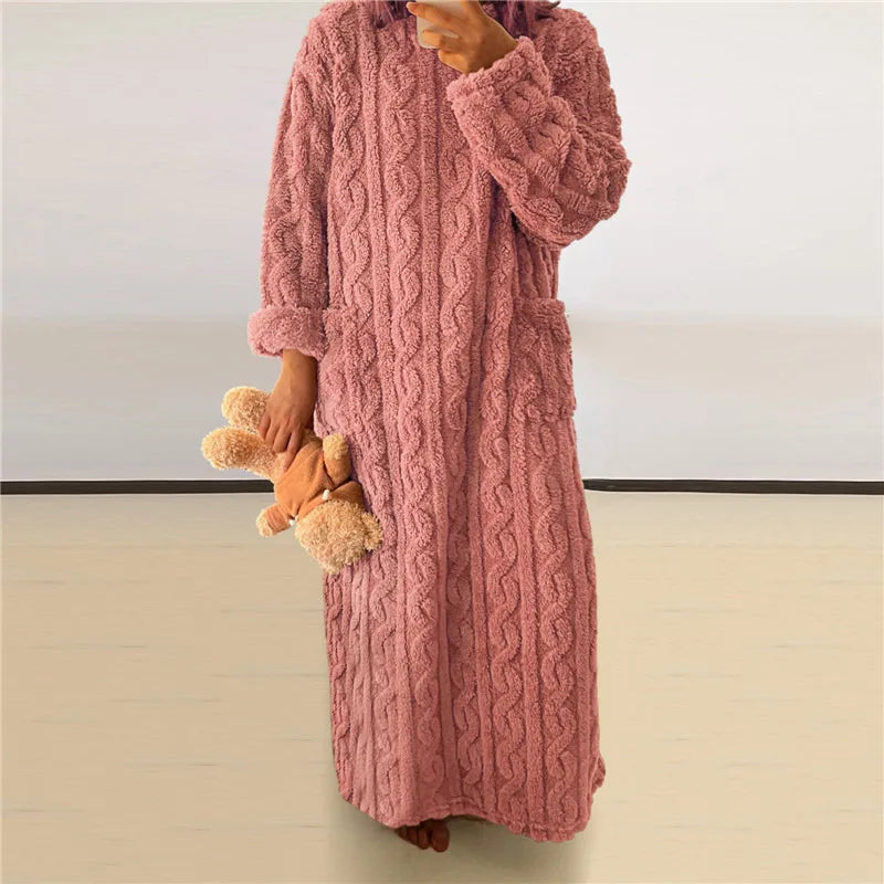 Valantomode | Cozy Fleece Teddy Robe for Ultimate Comfort and Warmth