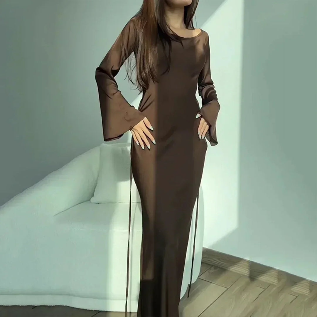 Valantomode | Chic Long Sleeve Dress for Effortless Everyday Style