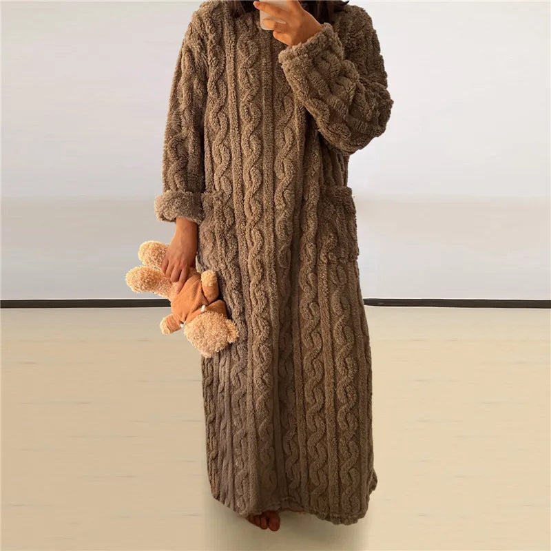 Valantomode | Cozy Fleece Teddy Robe for Ultimate Comfort and Warmth
