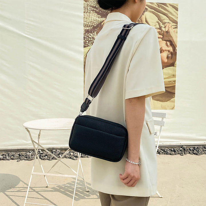 Valantomode | Aura Kinetic Sentry – Compact Executive Shoulder Bag with Contrast Statement Strap