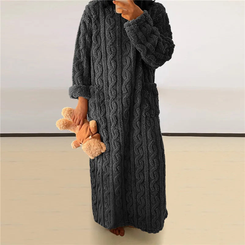 Valantomode | Cozy Fleece Teddy Robe for Ultimate Comfort and Warmth