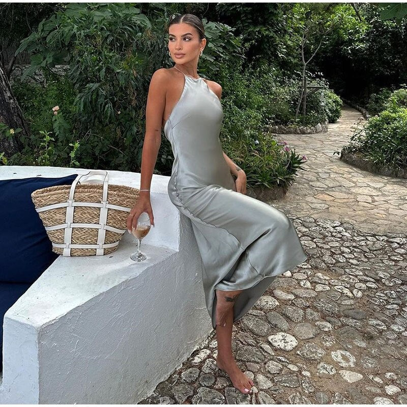 Valantomode | Chic Open Back Elegant Dress for Stunning Style