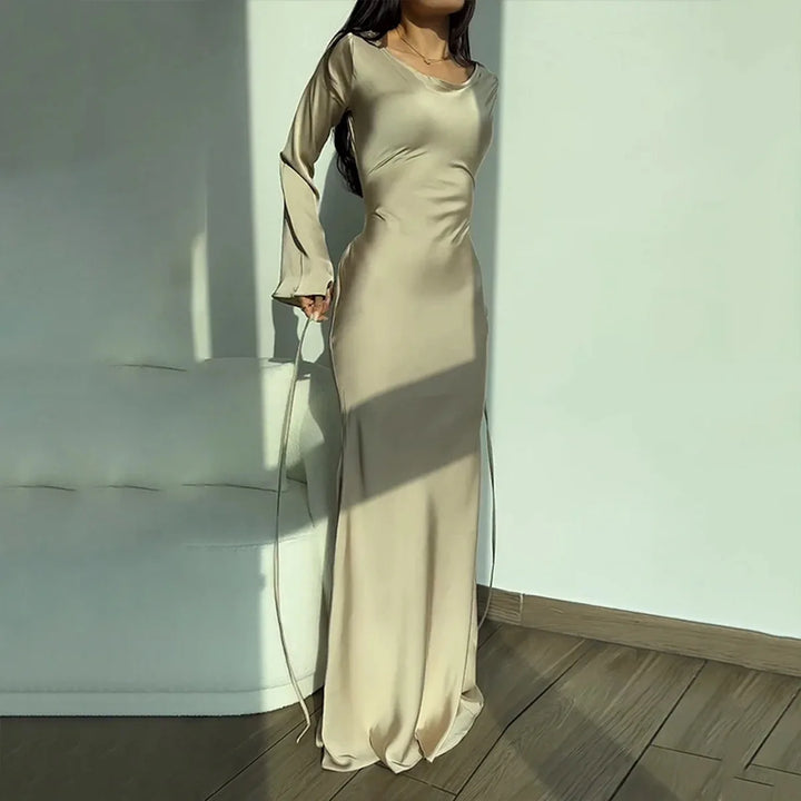 Valantomode | Chic Long Sleeve Dress for Effortless Everyday Style