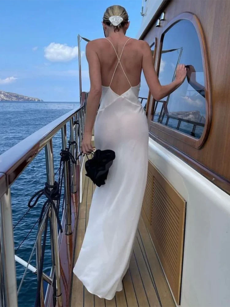 Valantomode | Deep V-Neck Maxi Dress for Effortless Elegance